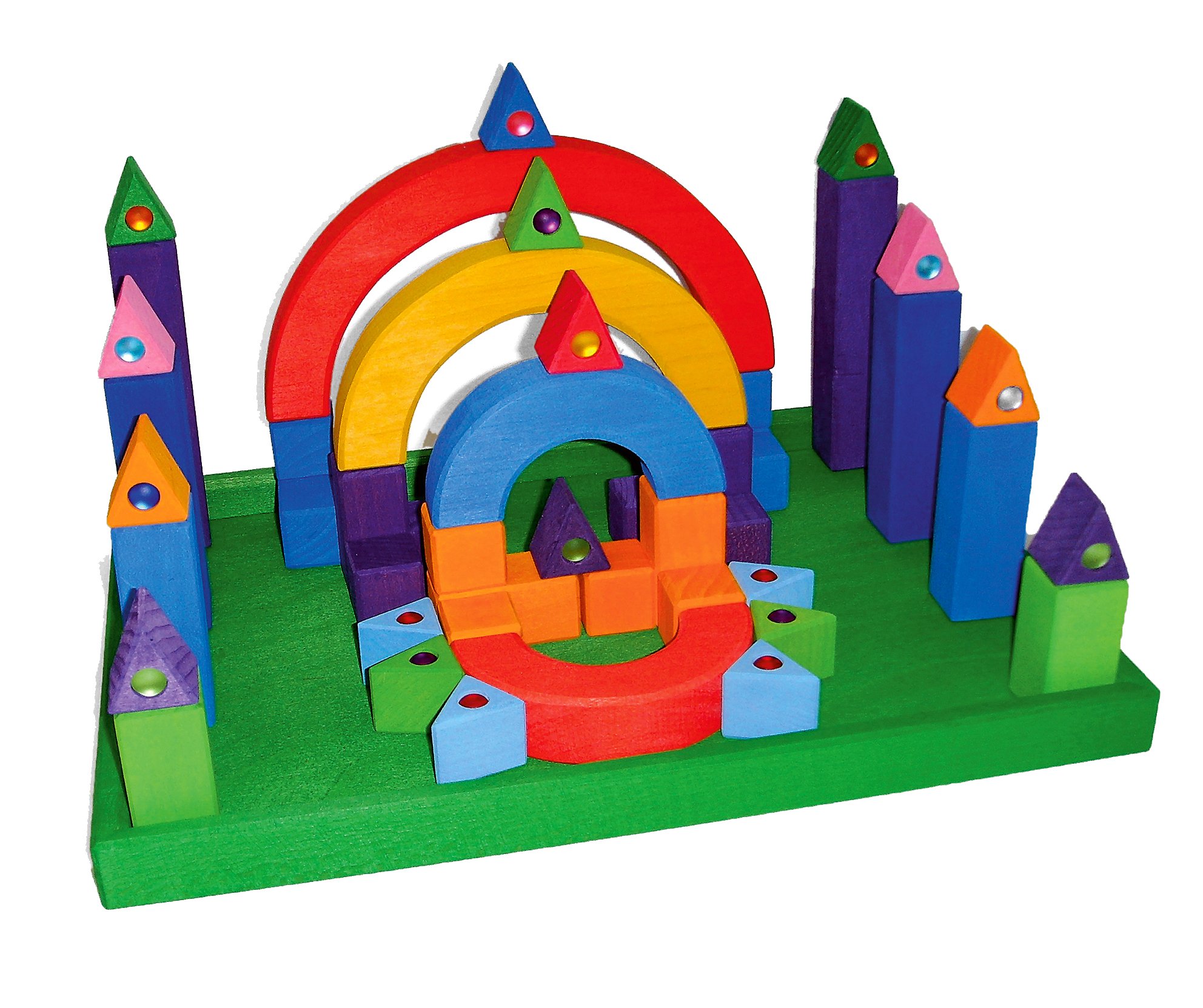 BAUSPIEL Legetabletts bunt (6er Set)