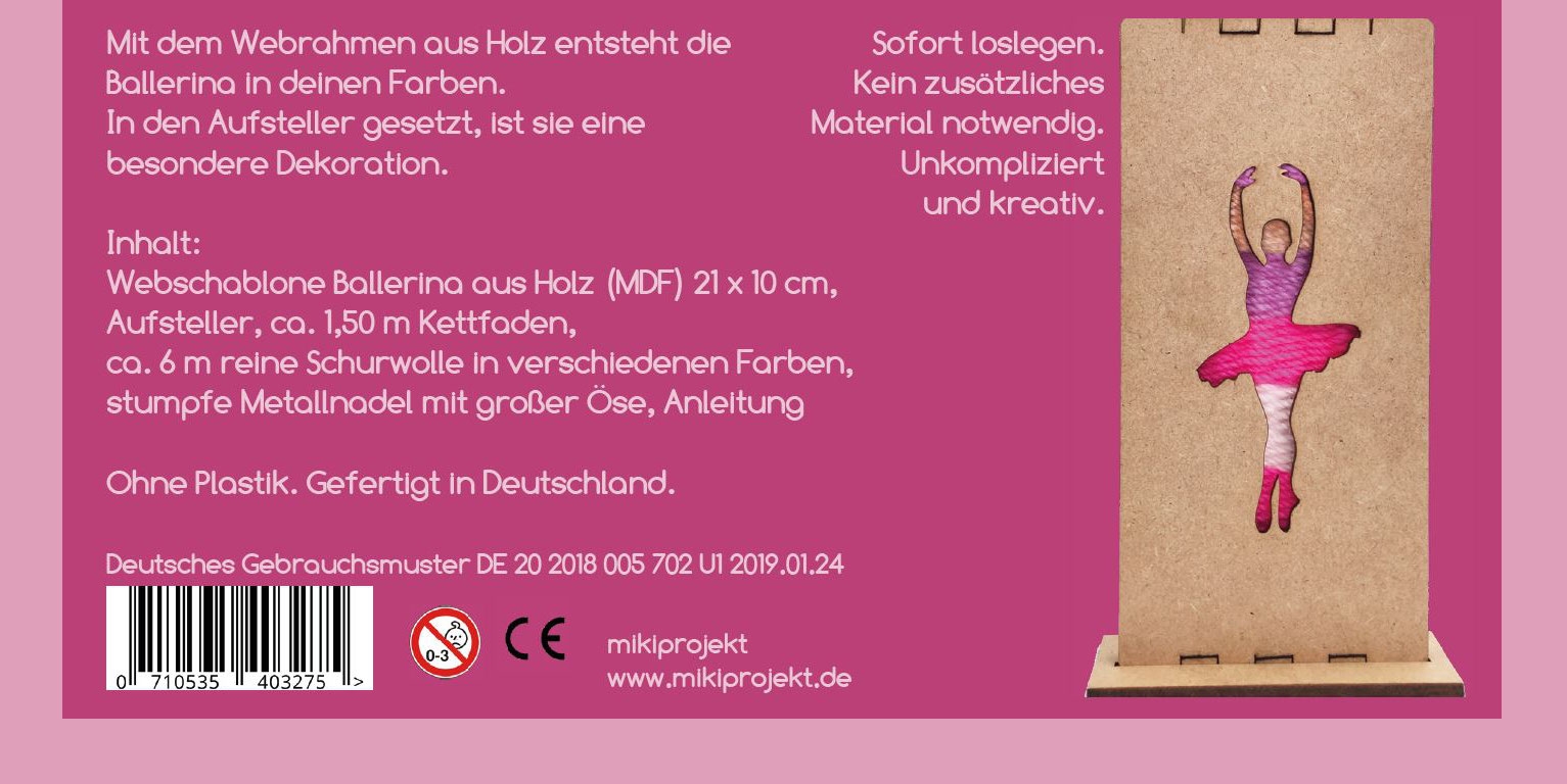 mikiprojekt Bastelset Weben Ballerina