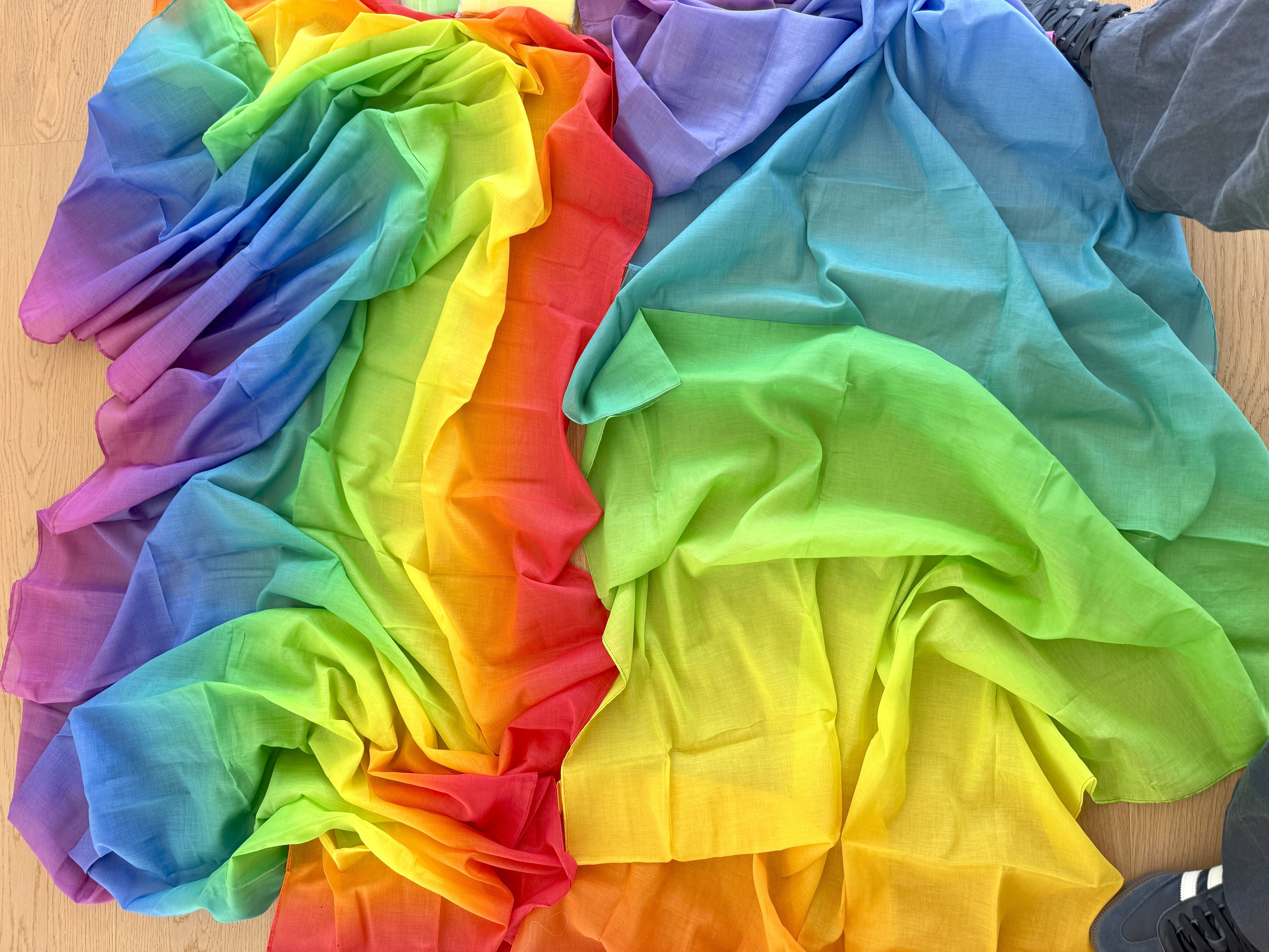 LAURA`S PLAY COTTON Spieltuch RAINBOW 90x270cm horizontal