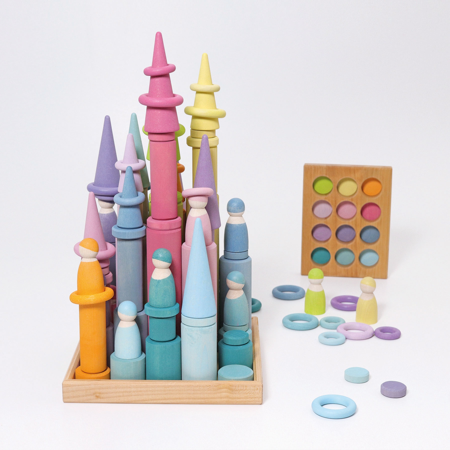 GRIMM´S Steckspiel Kleine Bauwalzen pastell
