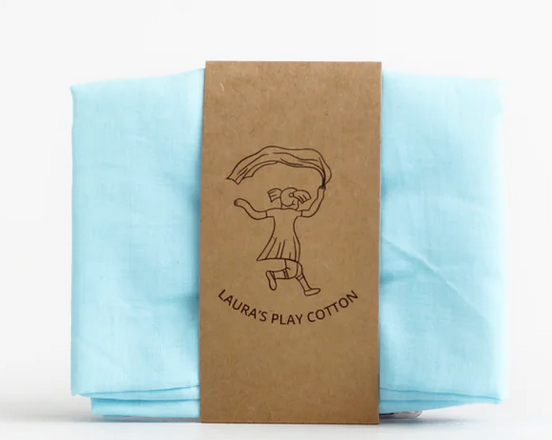 LAURA`S PLAY COTTON Spieltuch LIGHT BLUE 50x50cm