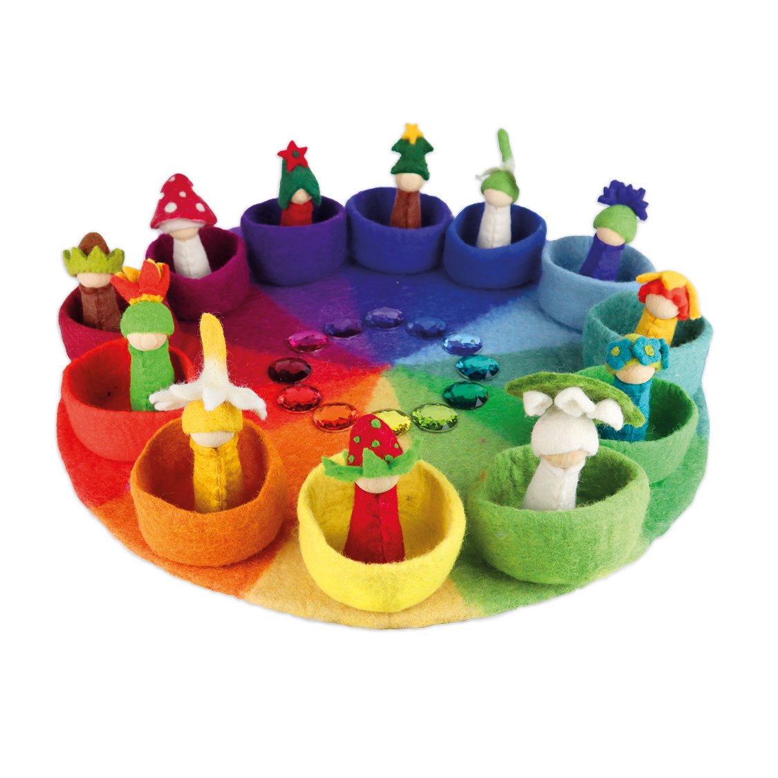 BAUSPIEL Blumenkinder Sommer aus Filz (3er Set)