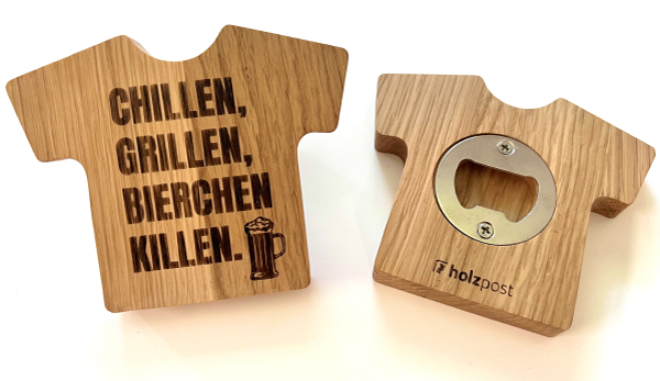 Holzpost® Flaschenöffner Trikot Chillen