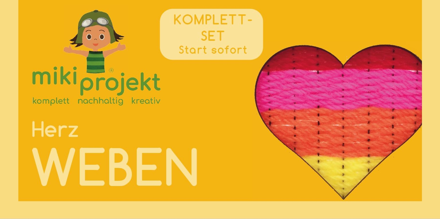 mikiprojekt Bastelset Weben Herz