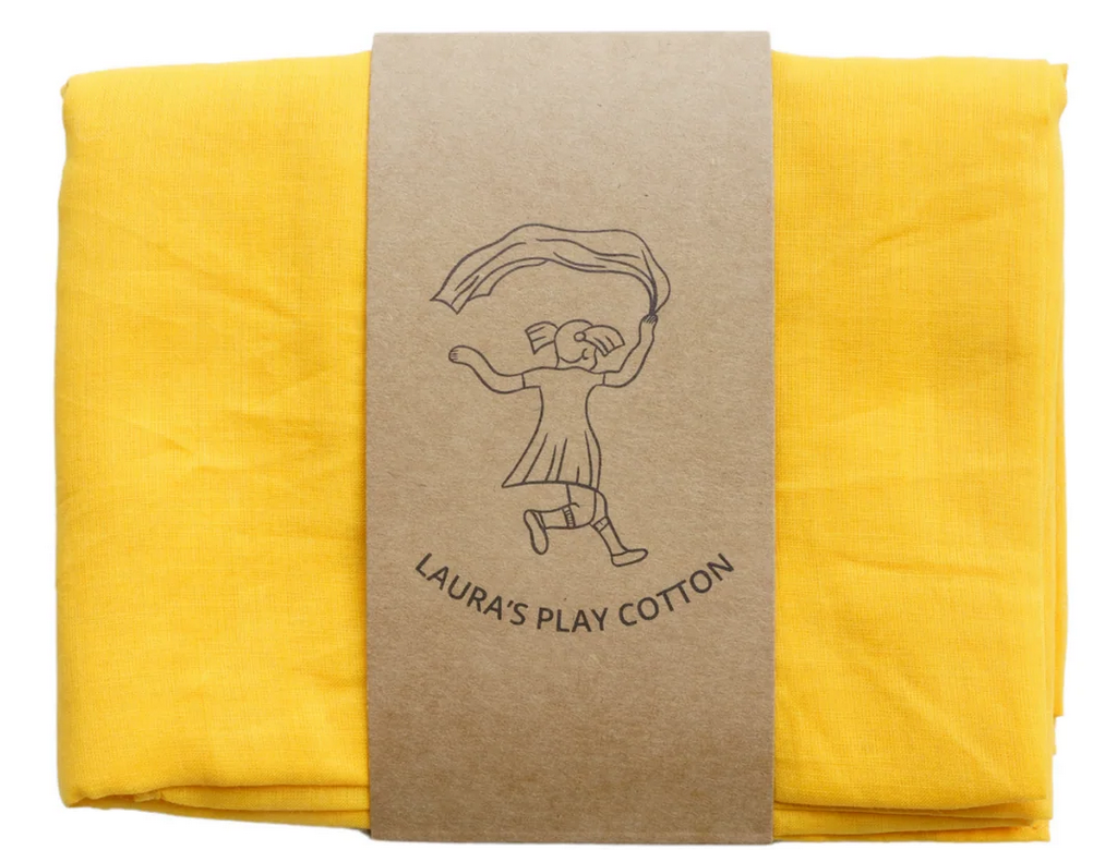 LAURA`S PLAY COTTON Spieltuch YELLOW 90x90cm