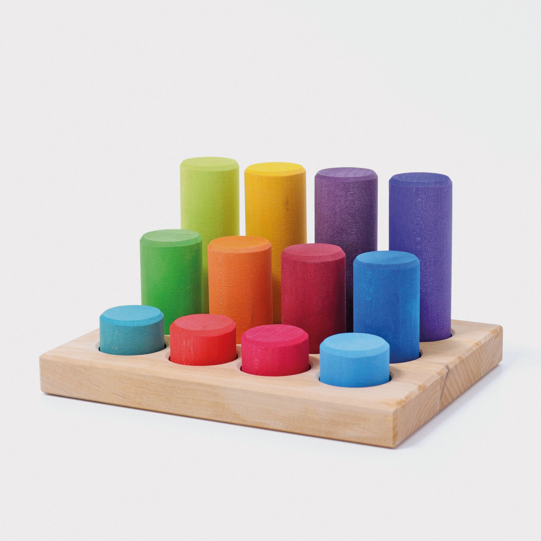 GRIMM´S Steckspiel Kleine Bauwalzen Regenbogen