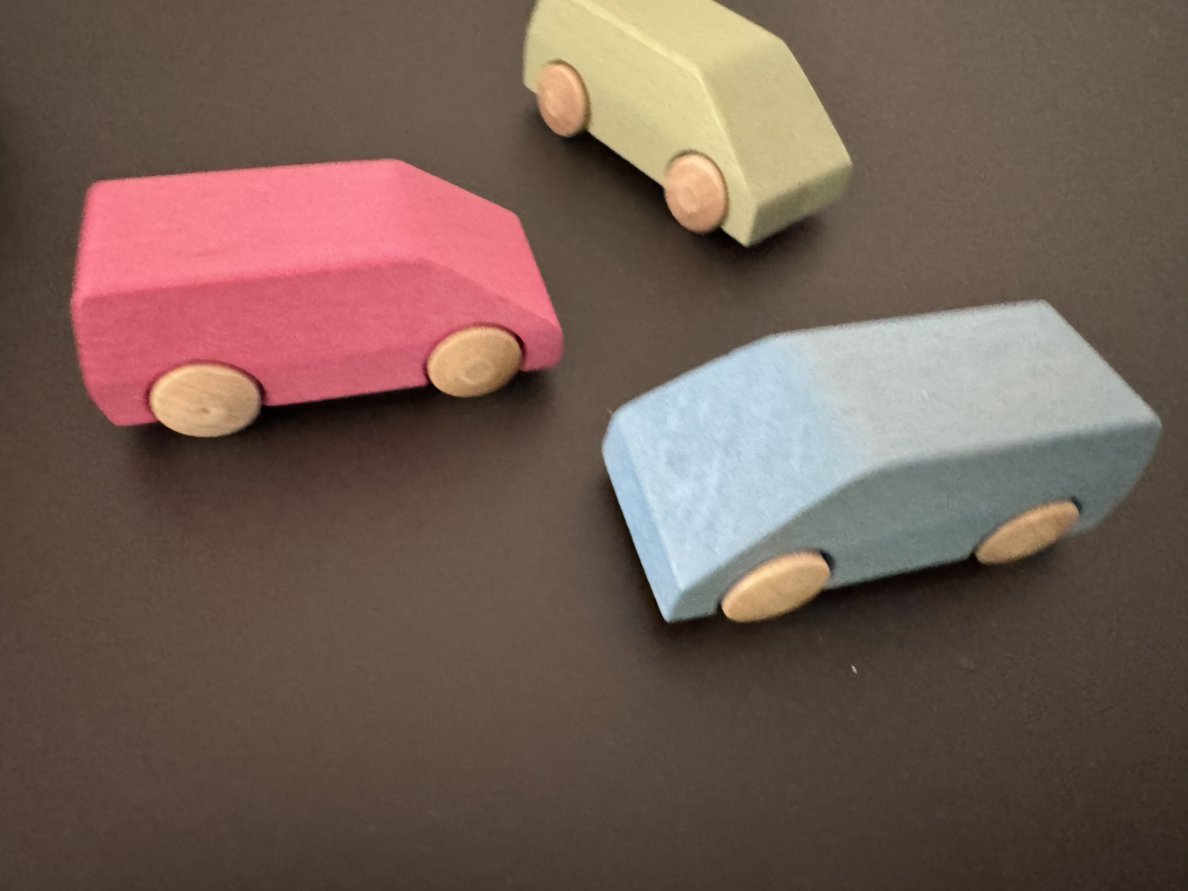 Beck Mini Van Holzauto Pastell | Holzspielzeug Profi