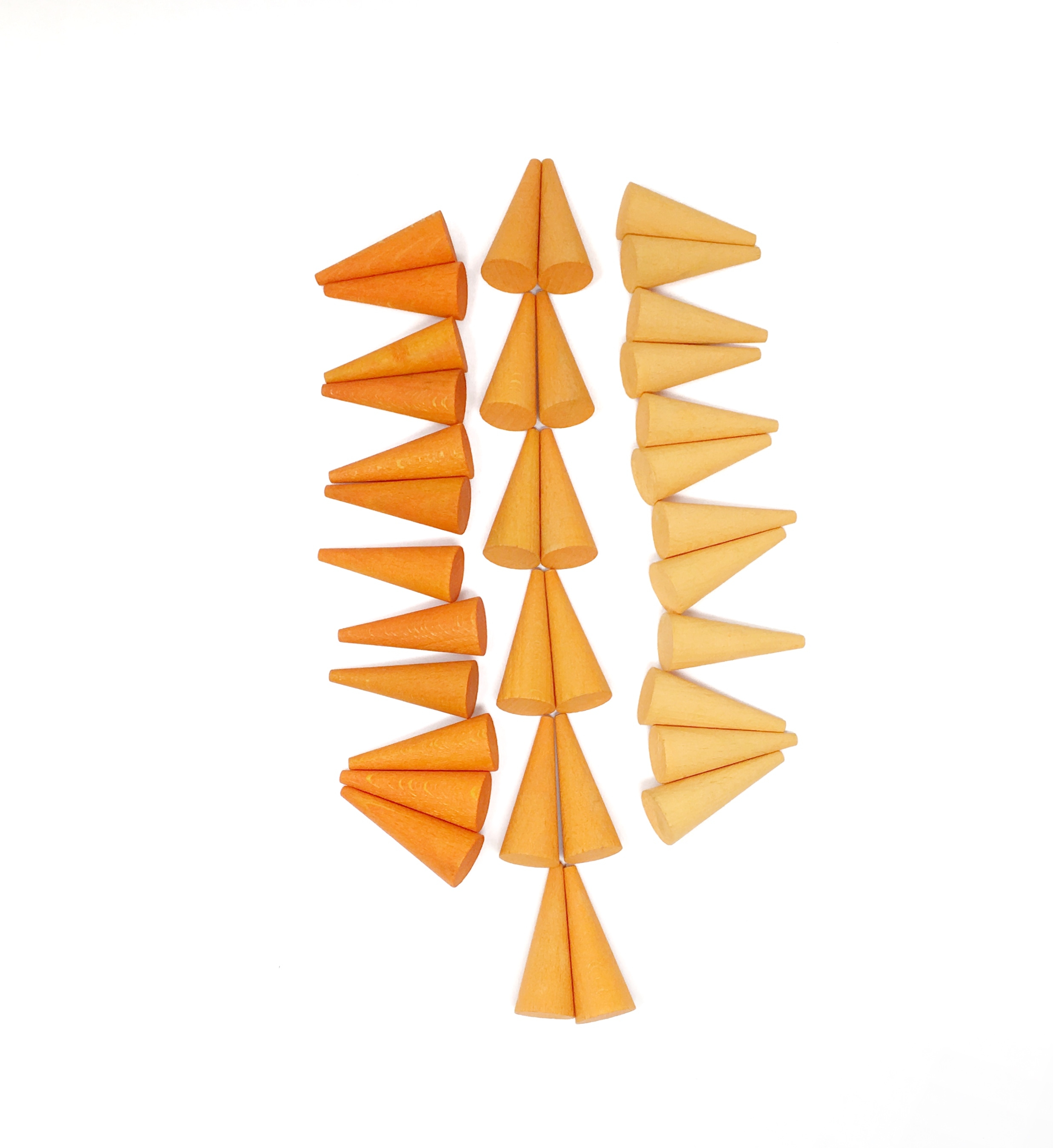 Grapat Mandala Kleine Orangefarbene Kegel Cones