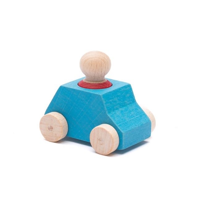 Lubulona Türkises Spielzeugauto mit Holzfigur divers
