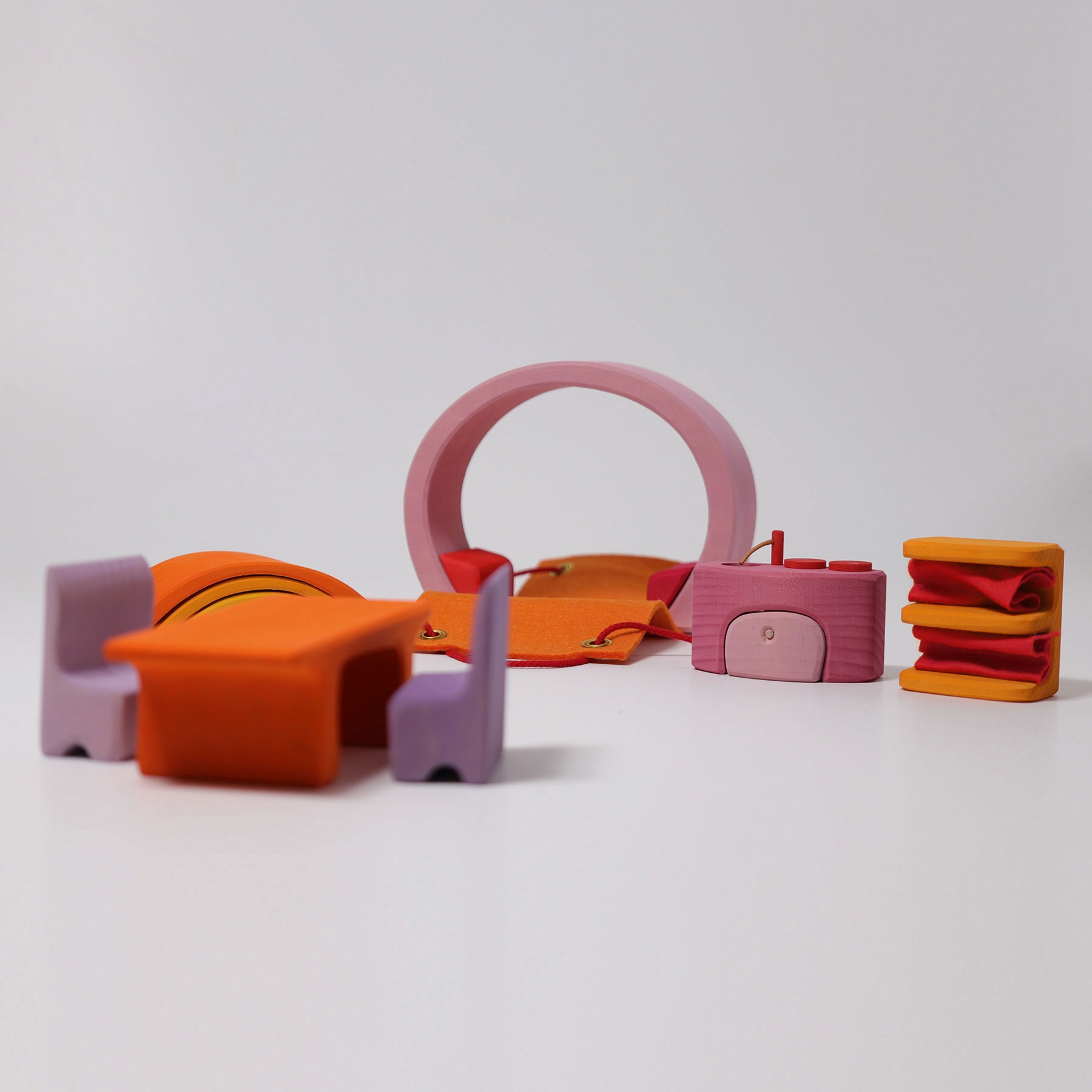 GRIMM´S Rosa-orangenes Bauhaus Lollipop