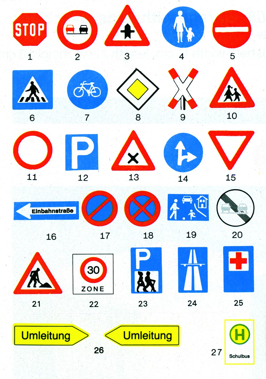 Beck Verkehrszeichen einzeln, versch. Motive