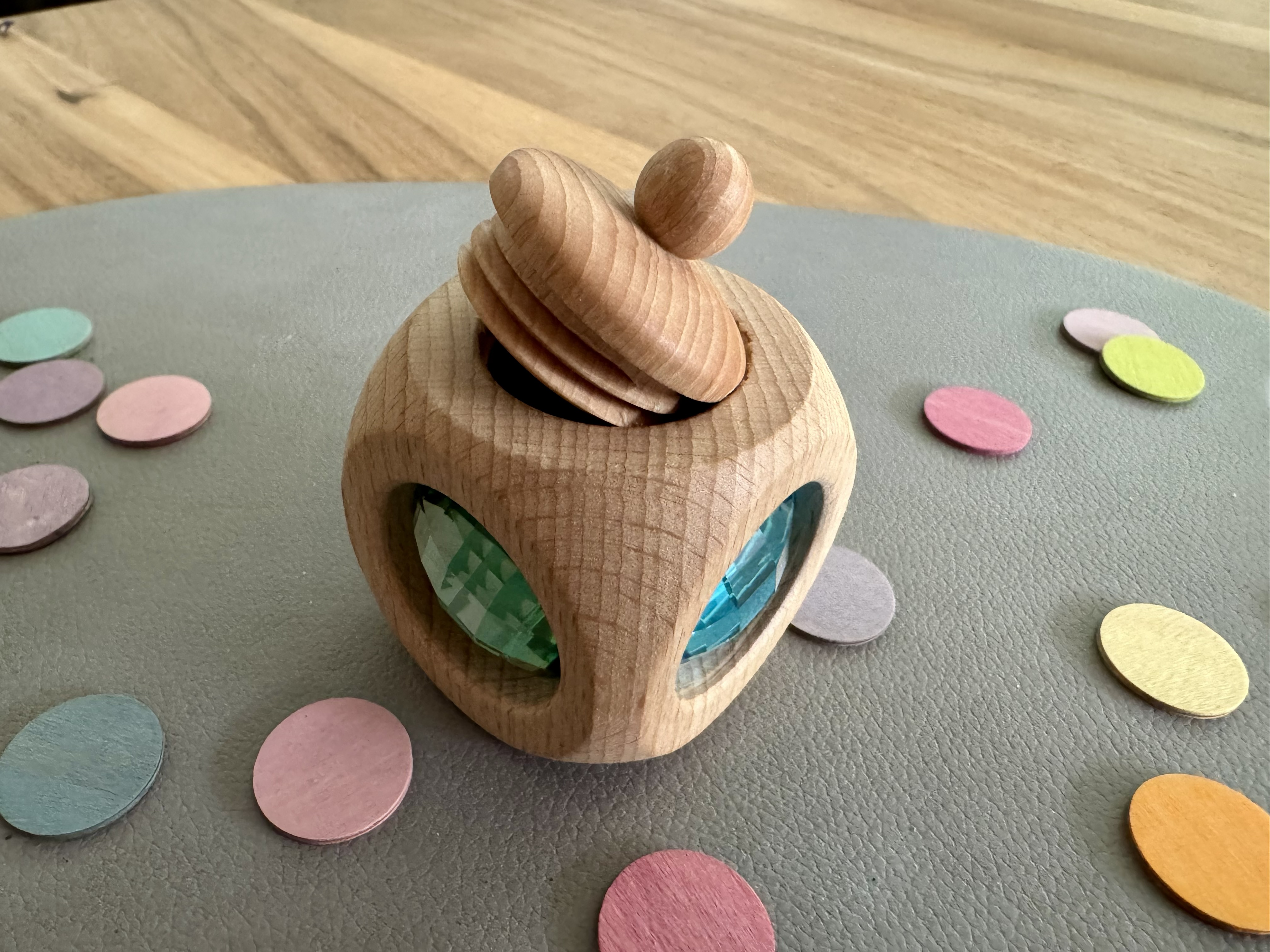 BAUSPIEL Zahndose Funkelwürfel pastell