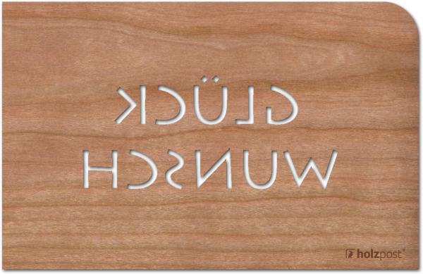 Holzpost® Grußkarte Buchstaben Glückwunsch