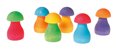 GRIMM´S Sortierspiel Regenbogen-Pilze bunt