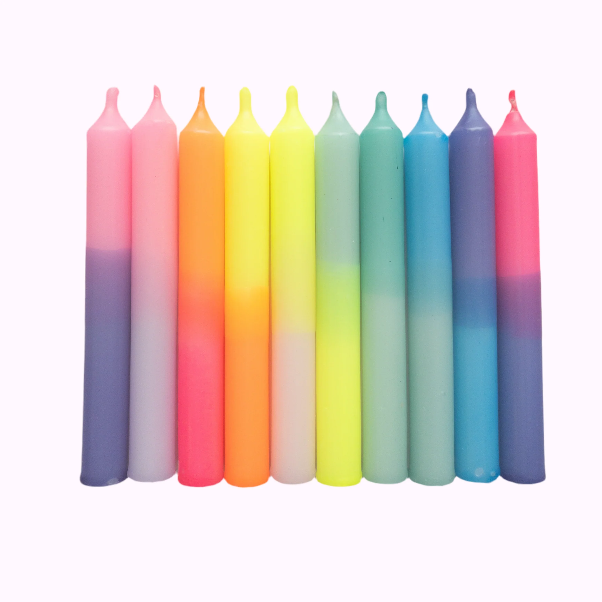 Madam ERLE Geburtstagskerzen DIP DYE CAJA (10 Stück)
