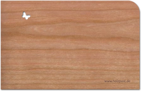 Holzpost® Grußkarte Herzlichen Glückwunsch Blumen & Schmetterling