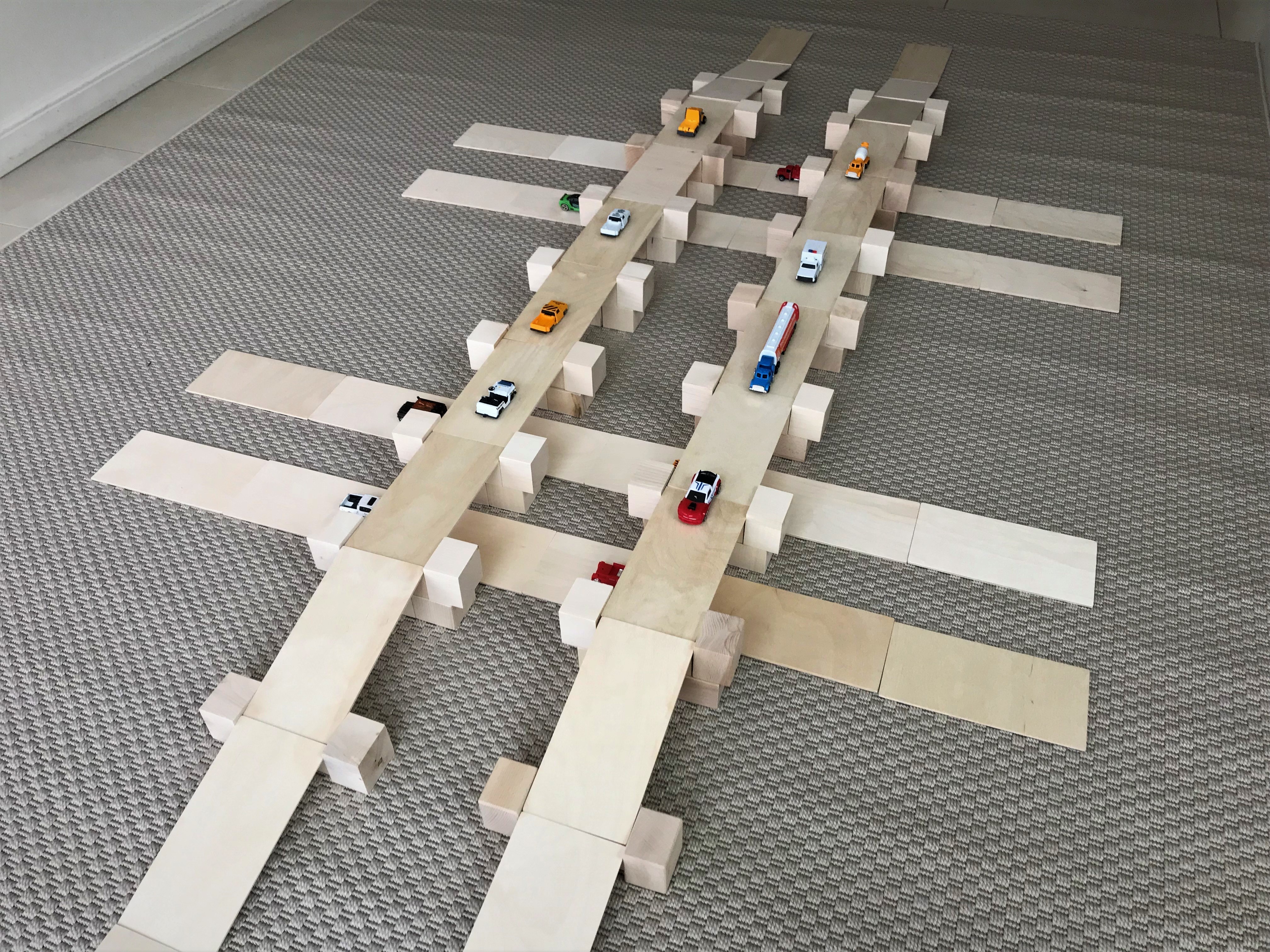 JUST BLOCKS - natürliche Holzklötze MEDIUM (166 St.)