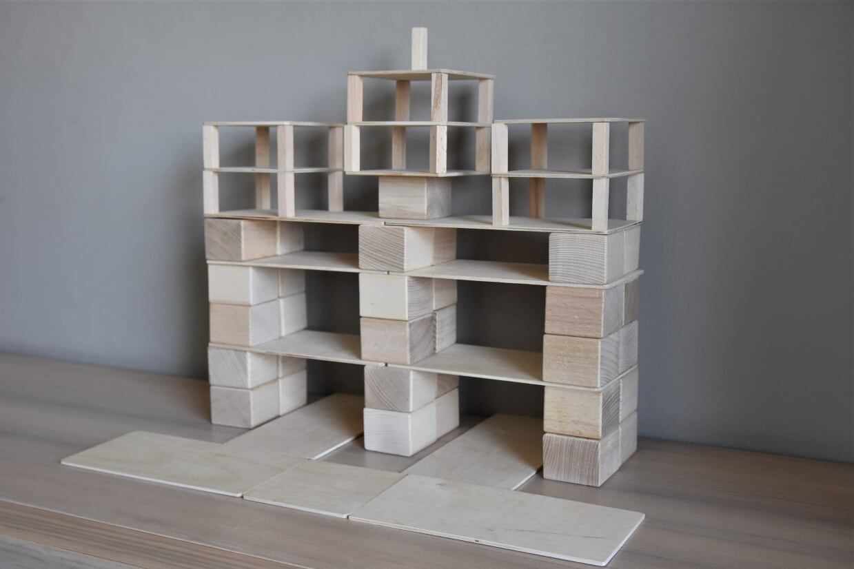 JUST BLOCKS - natürliche Holzklötze SMALL (74 St.)