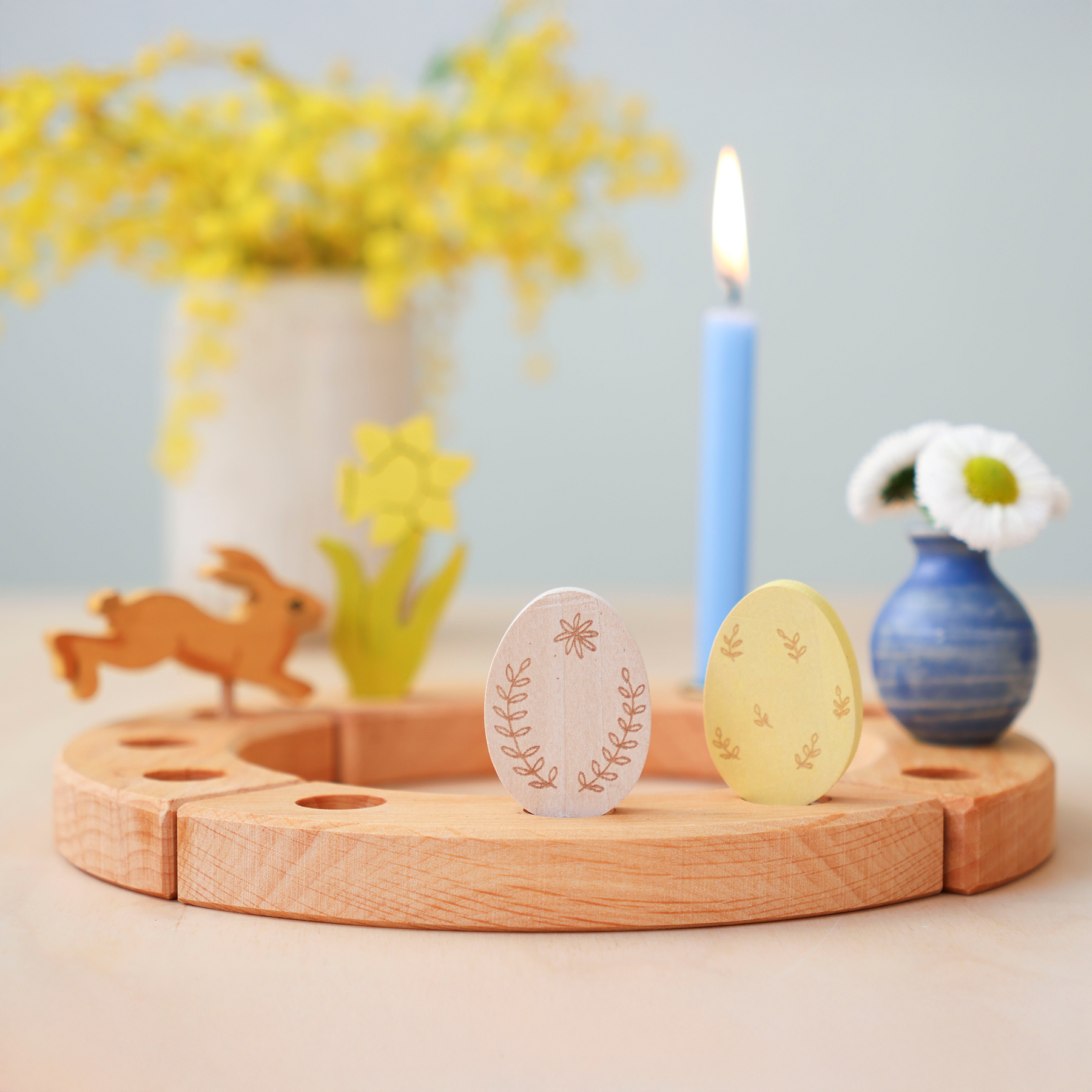 GRIMMS Osterstecker Set Ostereier Ornamente - Holzspielzeug Profi
