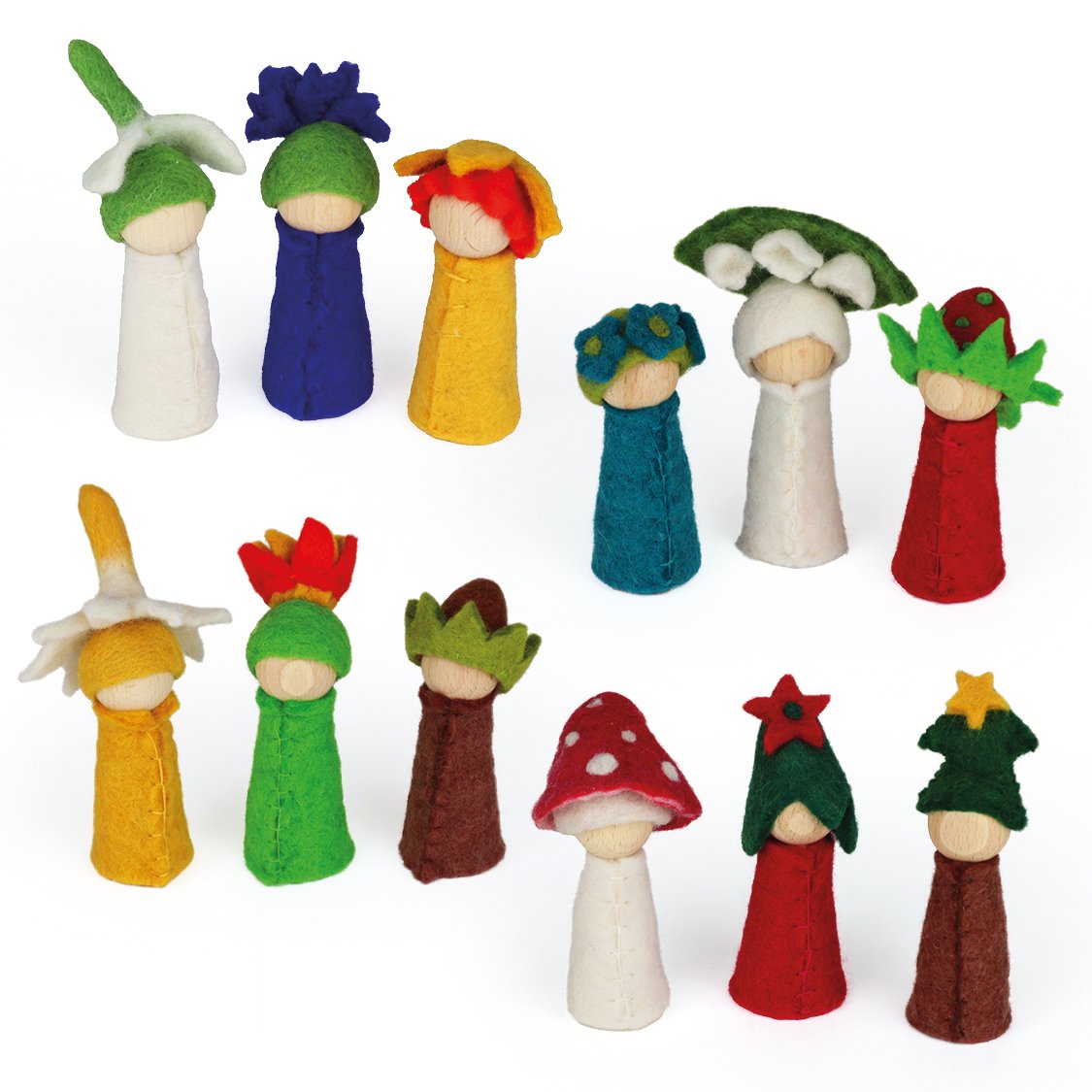 BAUSPIEL Blumenkinder Frühling aus Filz (3er Set)