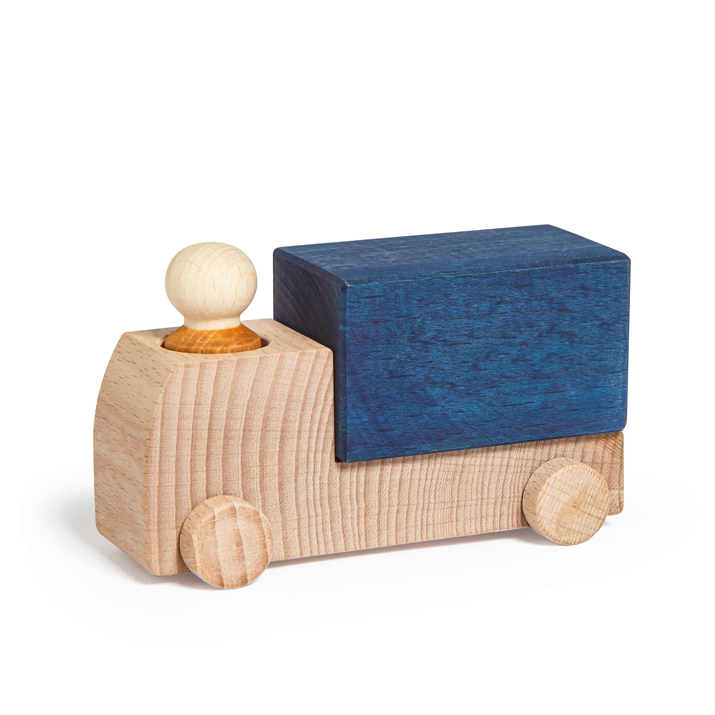 Lubulona Lubu Truck blau mit Holzfigur
