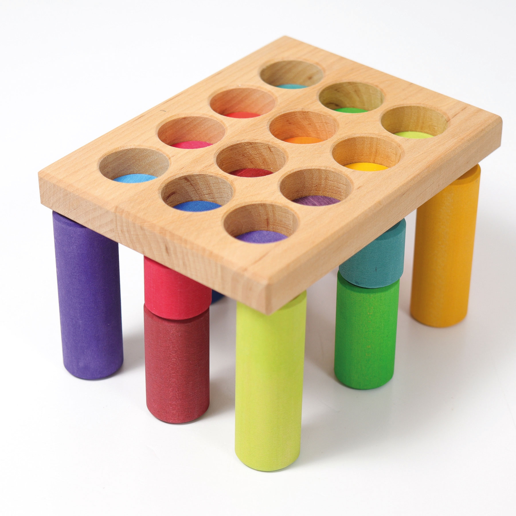 GRIMM´S Steckspiel Kleine Bauwalzen Regenbogen