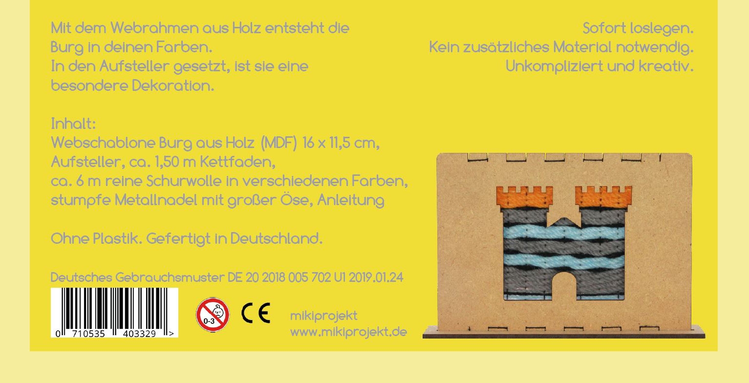 mikiprojekt Bastelset Weben Burg