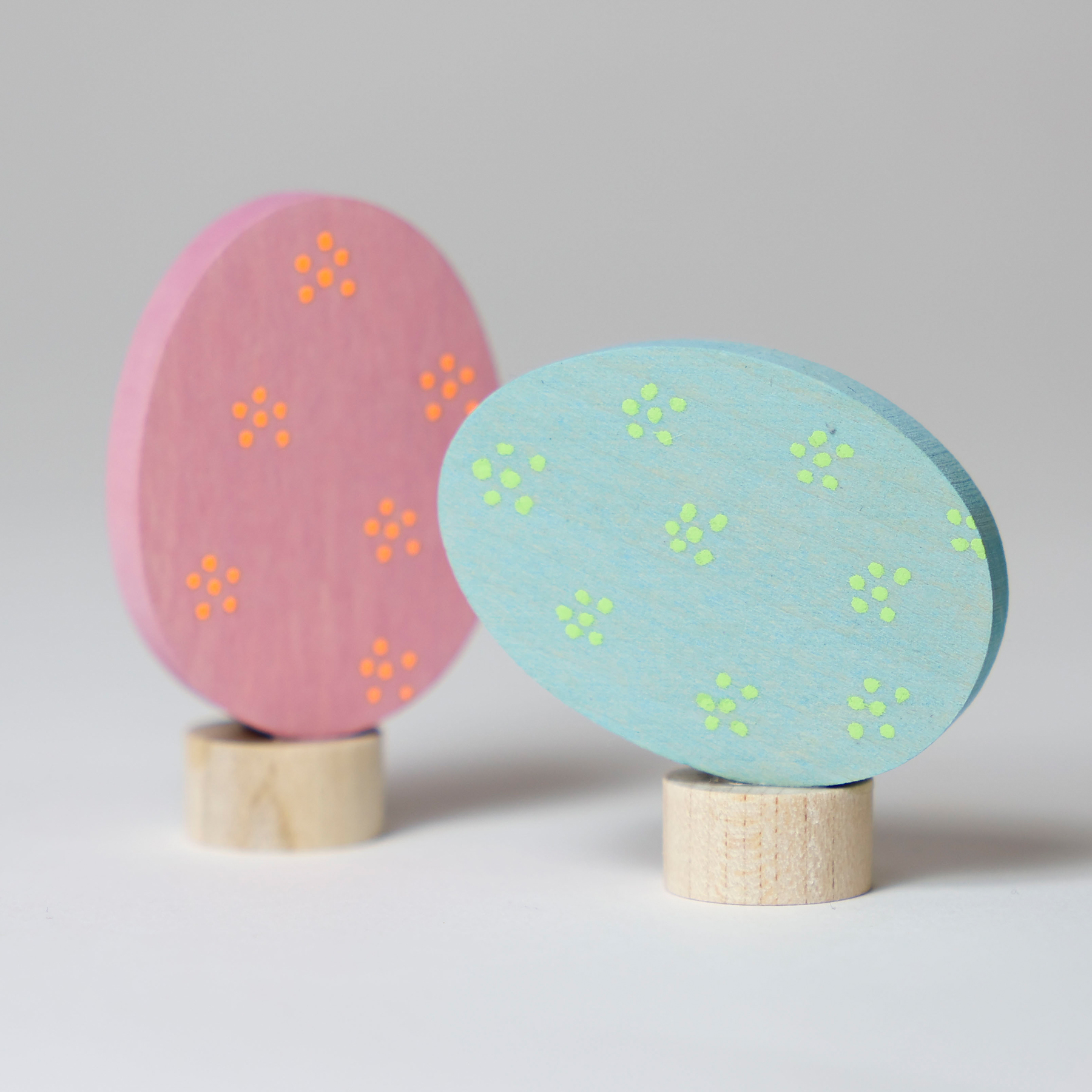 GRIMMS Osterstecker Set Ostereier Blümchen - Holzspielzeug Profi