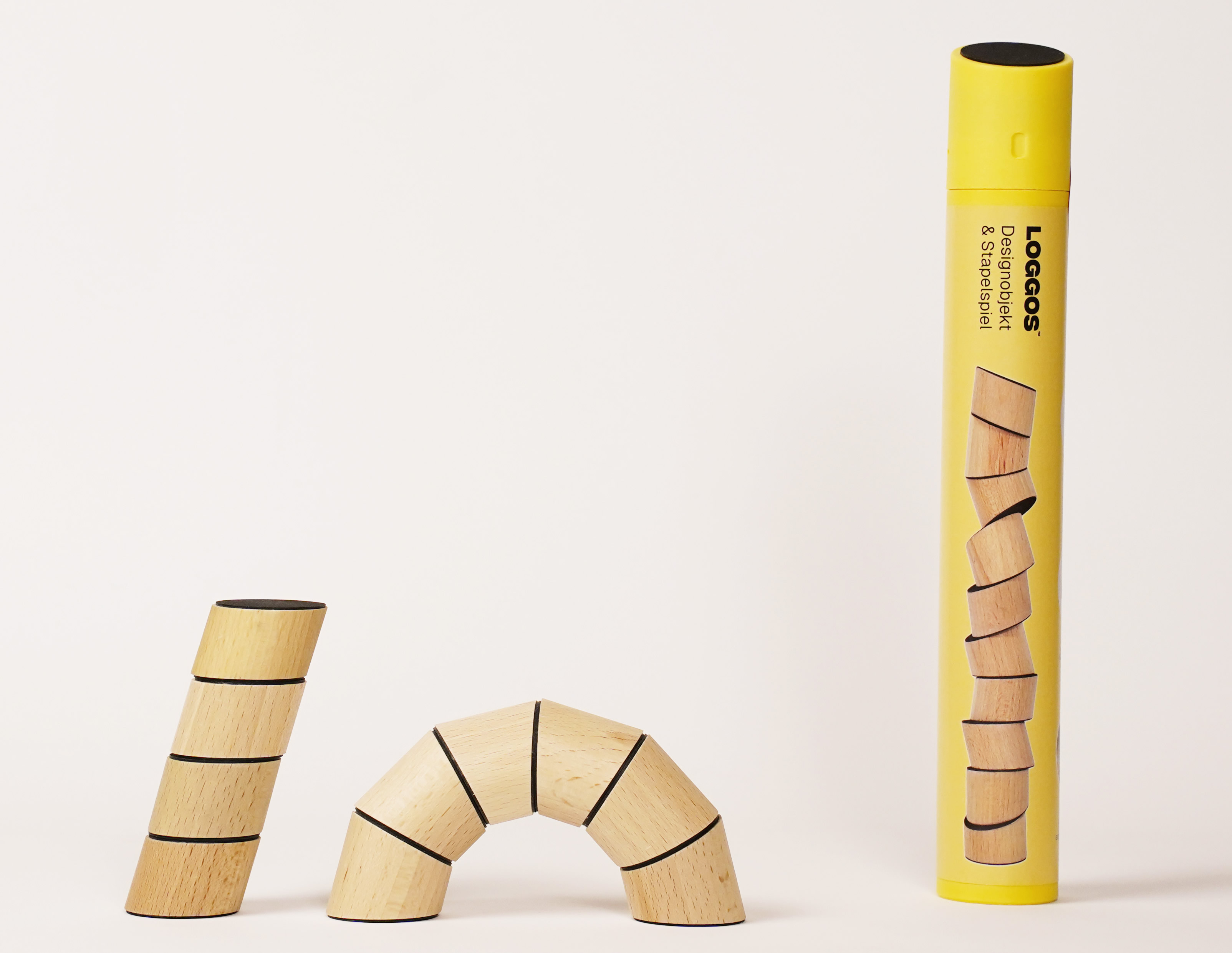 LOGGOS Verrücktes Stapelspiel Buche Set S | Holzspielzeug Profi