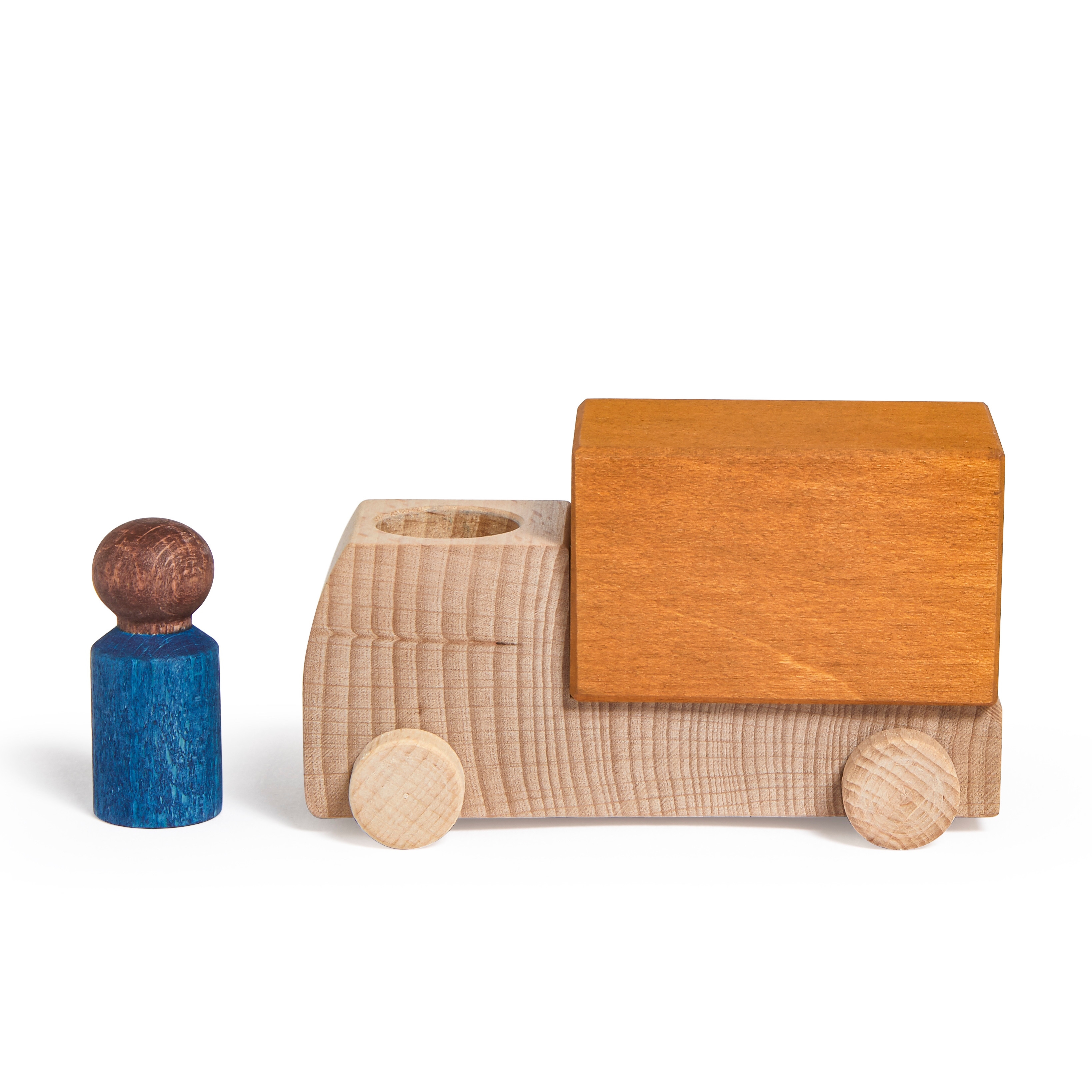 Lubulona Lubu Truck ocker mit Holzfigur