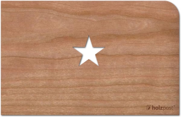 Holzpost® Grußkarte Stern Merry Christmas