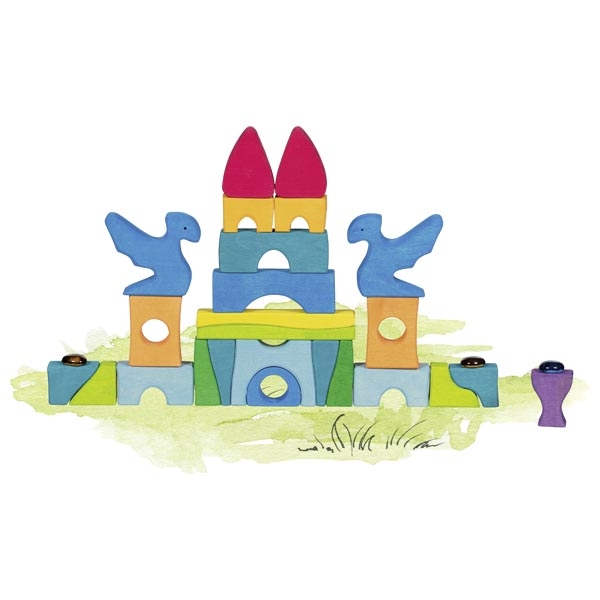 goki evolution Schlossbaupuzzle Burg Funkelstein | Holzspielzeug Profi