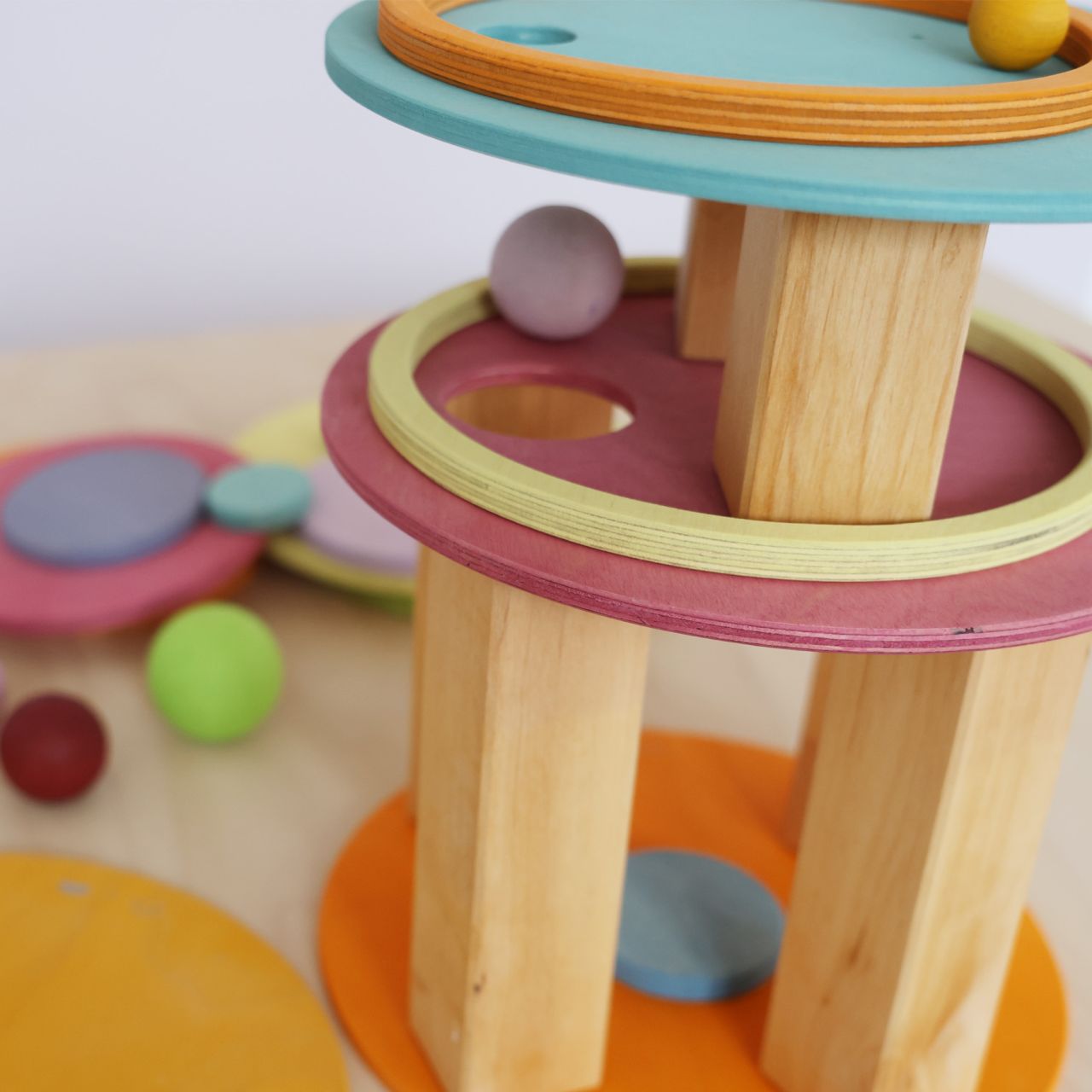 GRIMMS Konzentrische Kreise und Ringe - Holzspielzeug Profi