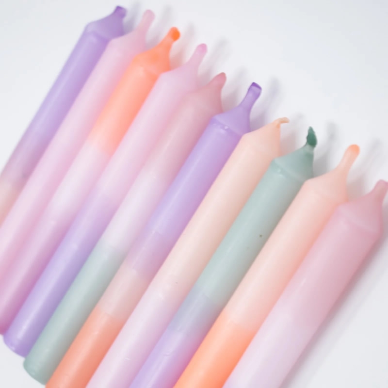 Madam ERLE Geburtstagskerzen DIP DYE LIA (10 Stück)