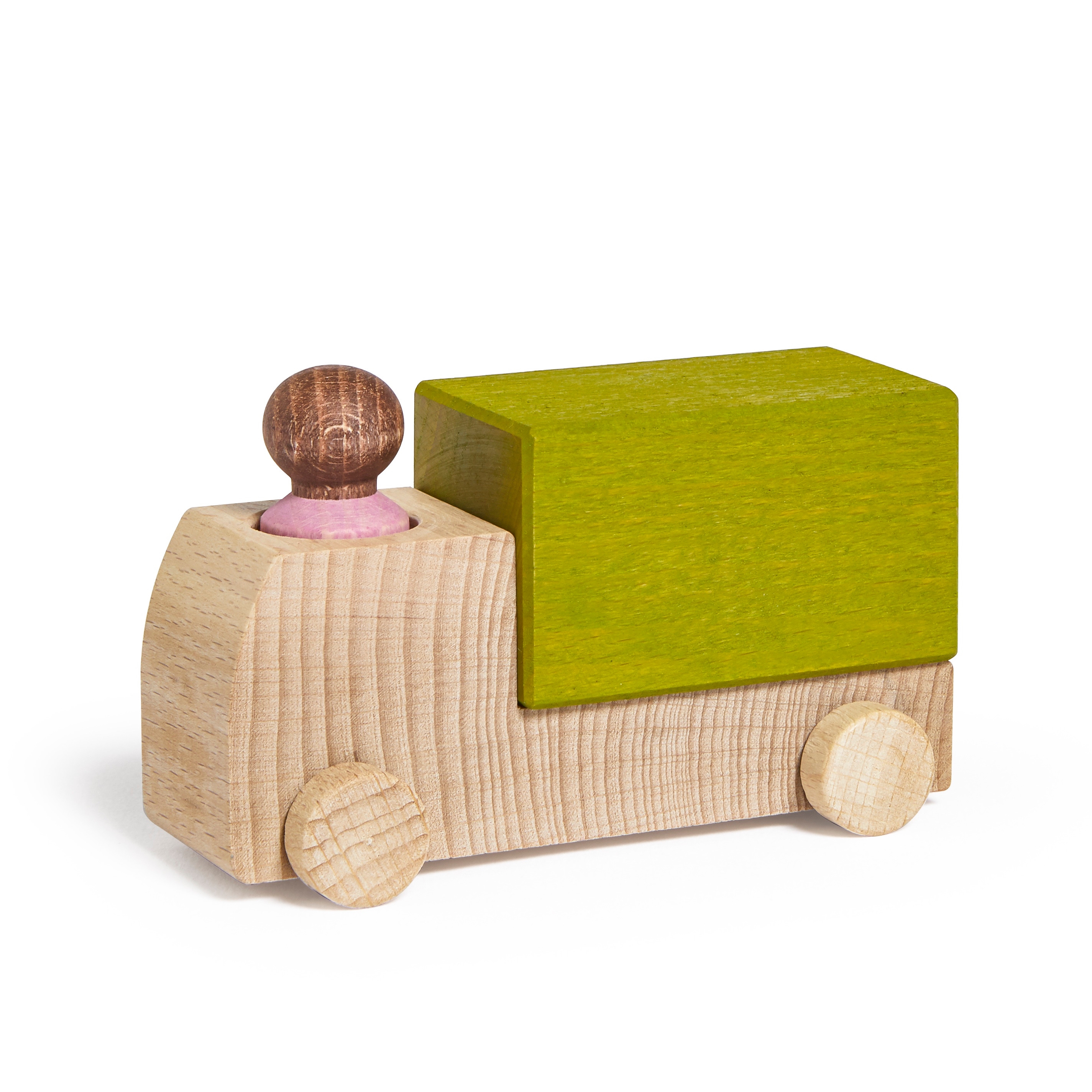 Lubulona Lubu Truck lime mit Holzfigur