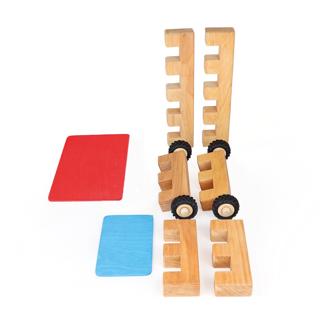 BAUSPIEL Kleines Räderbauset (8 Teile)