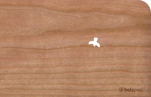 Holzpost® Grußkarte Hochzeit Vogel