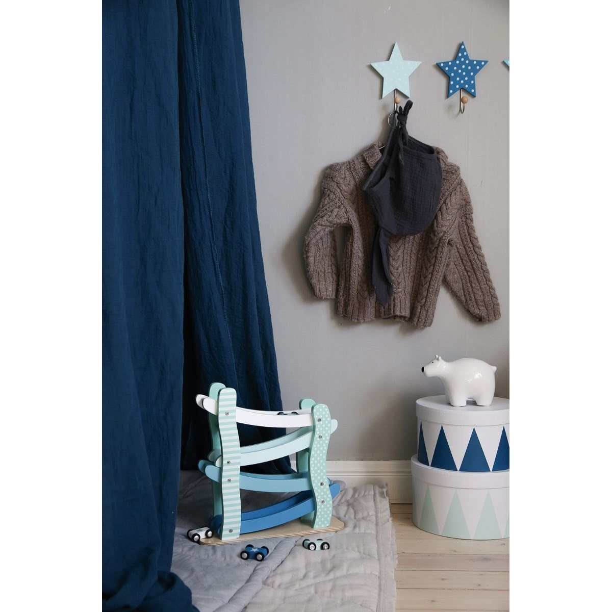 JaBaDaBaDo Wandhaken Sterne blau (3er Set)