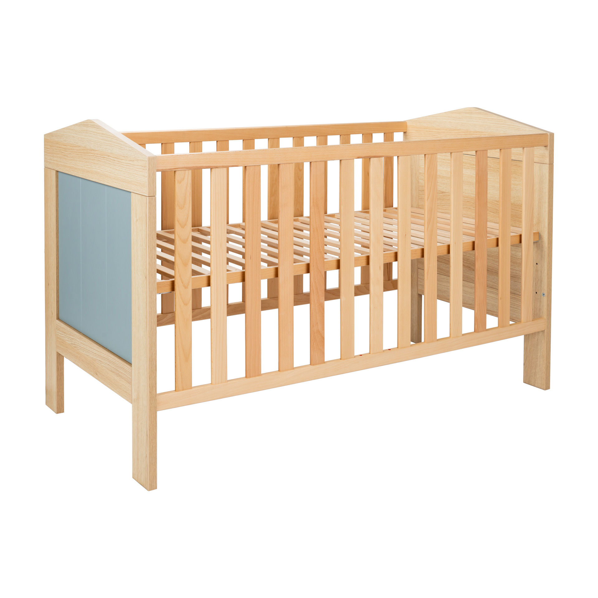 Arthur Berndt Babyzimmer ROOFY Kinderbett in Salbei und Nagano Oak NB und 3 Schlupfsprossen