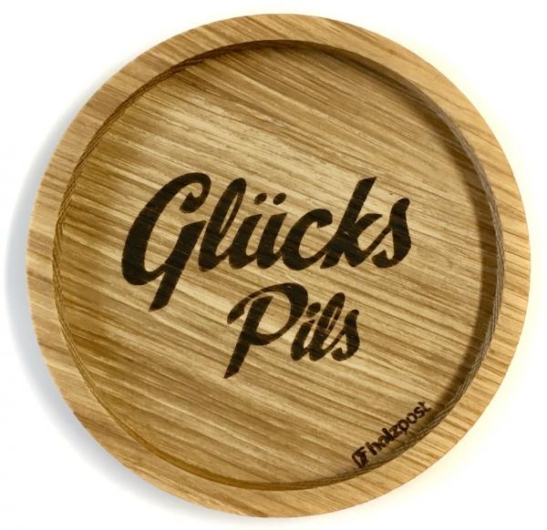 Holzpost® Untersetzer Glückspils