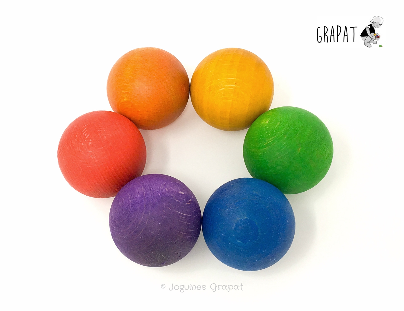 Grapat 6 Holzkugeln (45 mm)