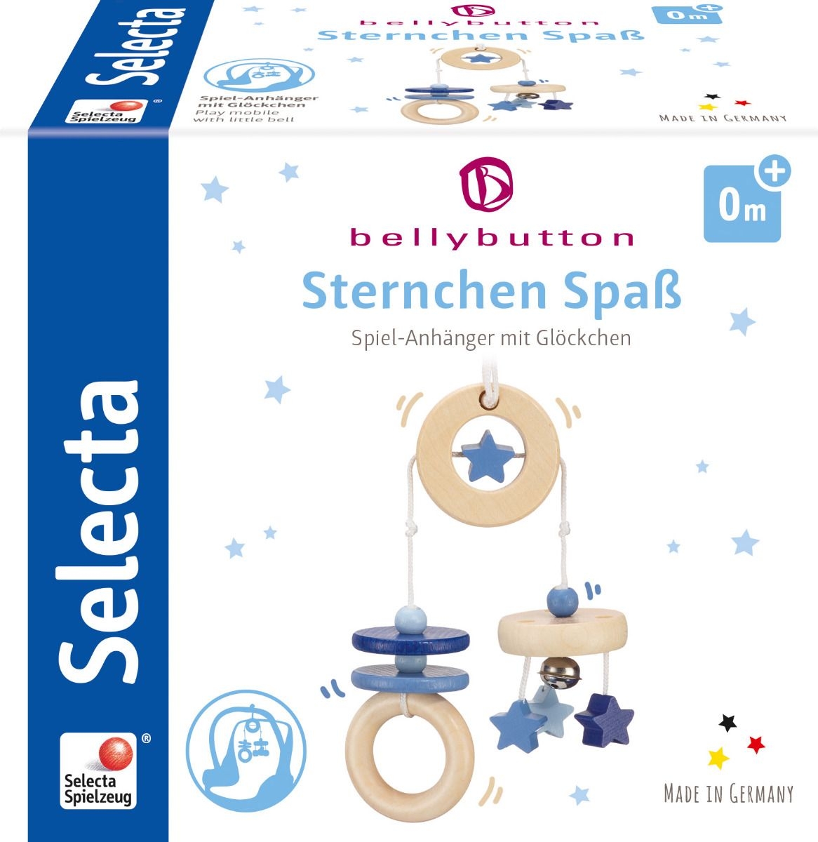 Selecta bellybutton Mini-Trapez Sternchenspaß blau