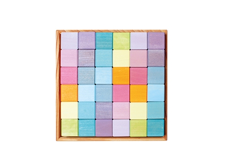 GRIMM´S 36 Würfel Mosaik Pastell
