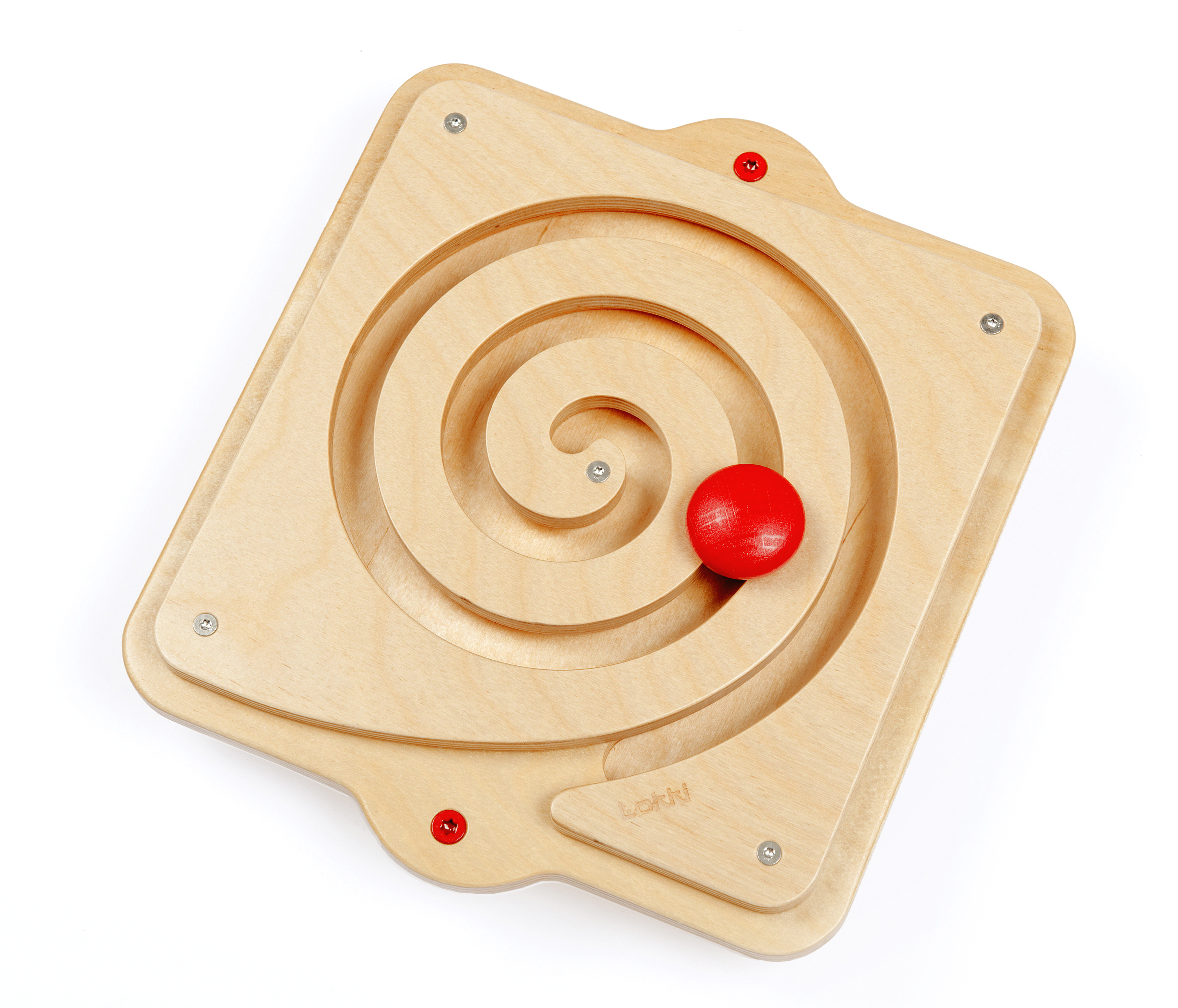 Lokki Wandspiel Labyrinth Spirale links (rot)