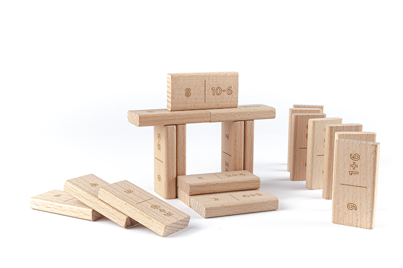 DiDi toys Mathematische Dominosteine | Addition & Subtraktion bis 10 - natur