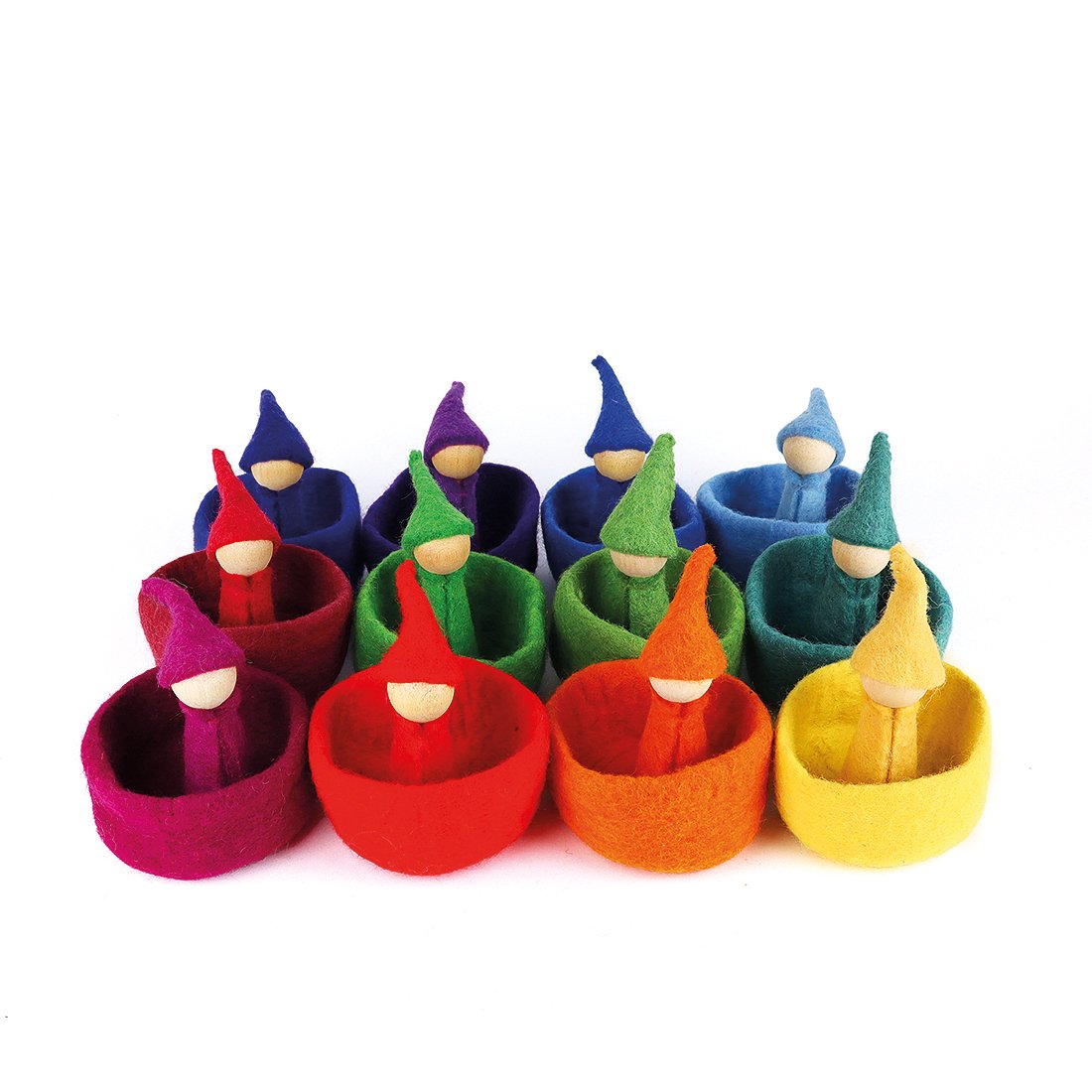 BAUSPIEL Kleine Filztöpfchen 12er Set
