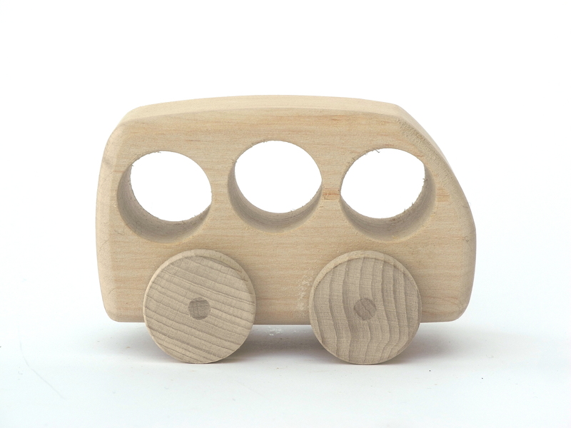 Schaukeltier Holzauto Betty natur