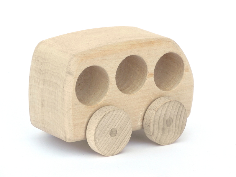 Schaukeltier Holzauto Betty natur