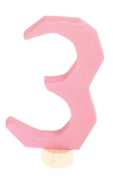 GRIMM´S Zahlenstecker 3 rosa
