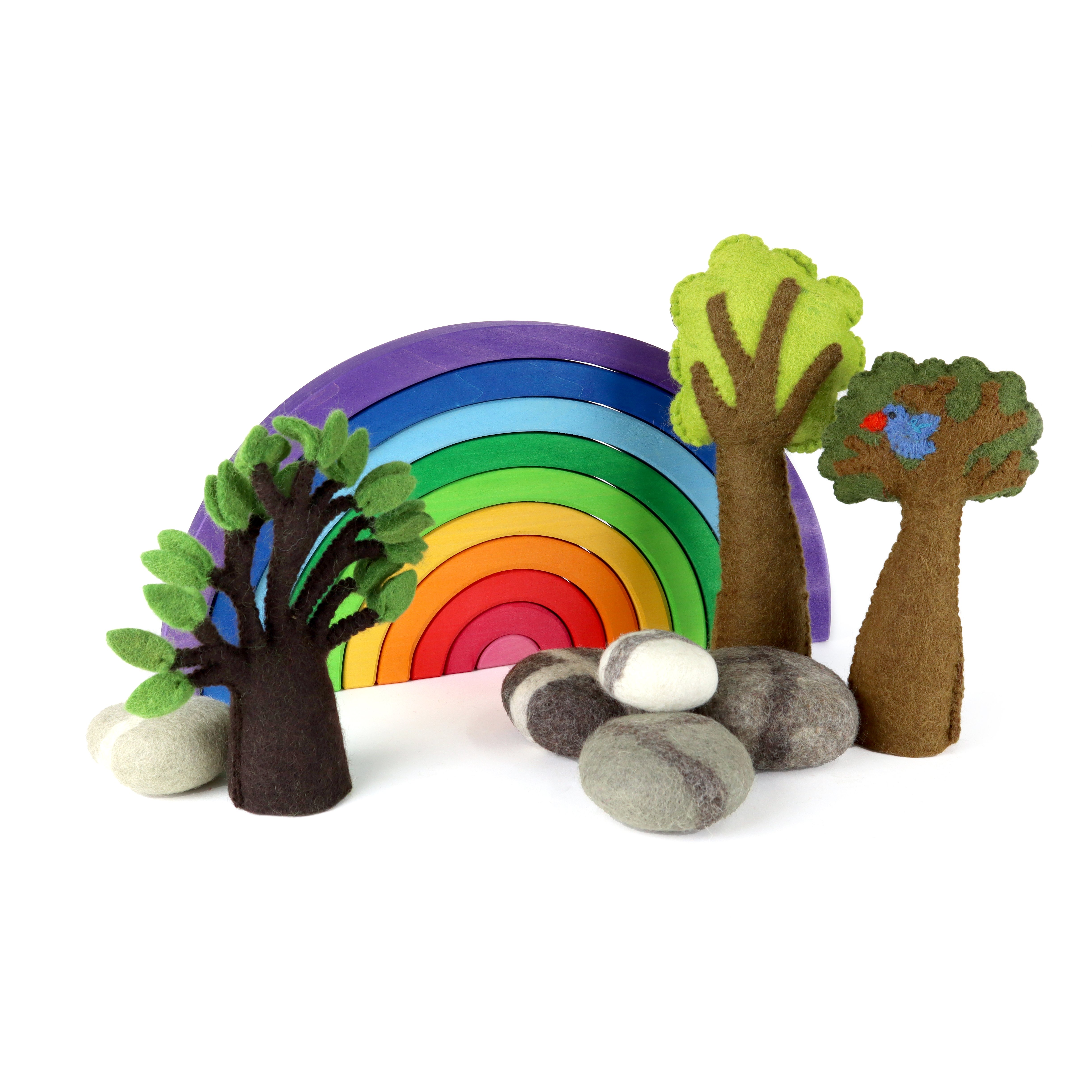 BAUSPIEL Laubbäume aus Filz (6er Set)